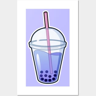 Purple Bubble Tea Posters and Art